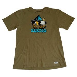 Burton Durable Goods Snowboard Men’s Organic Cotton Graphic T-Shirt Green Medium